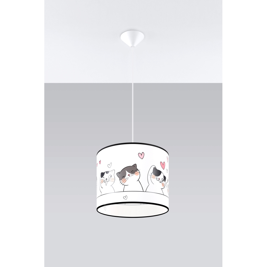 Children's chandelier on a string CAT 1xE27/15W/230V d. 30 cm cat