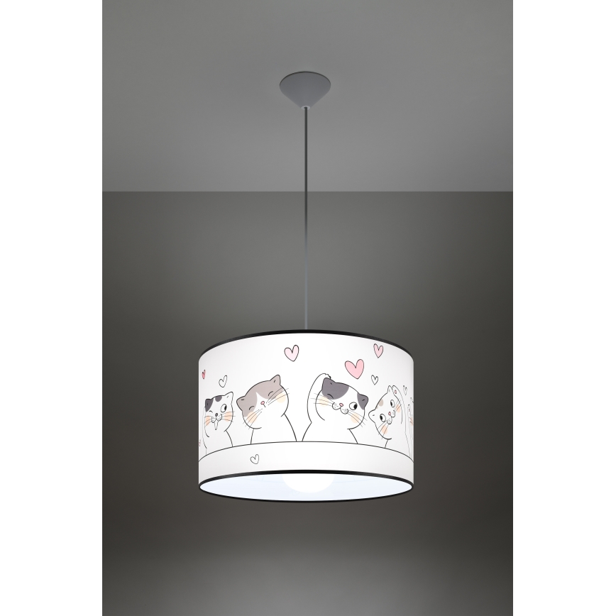 Children's chandelier on a string CAT 1xE27/15W/230V d. 40 cm cat