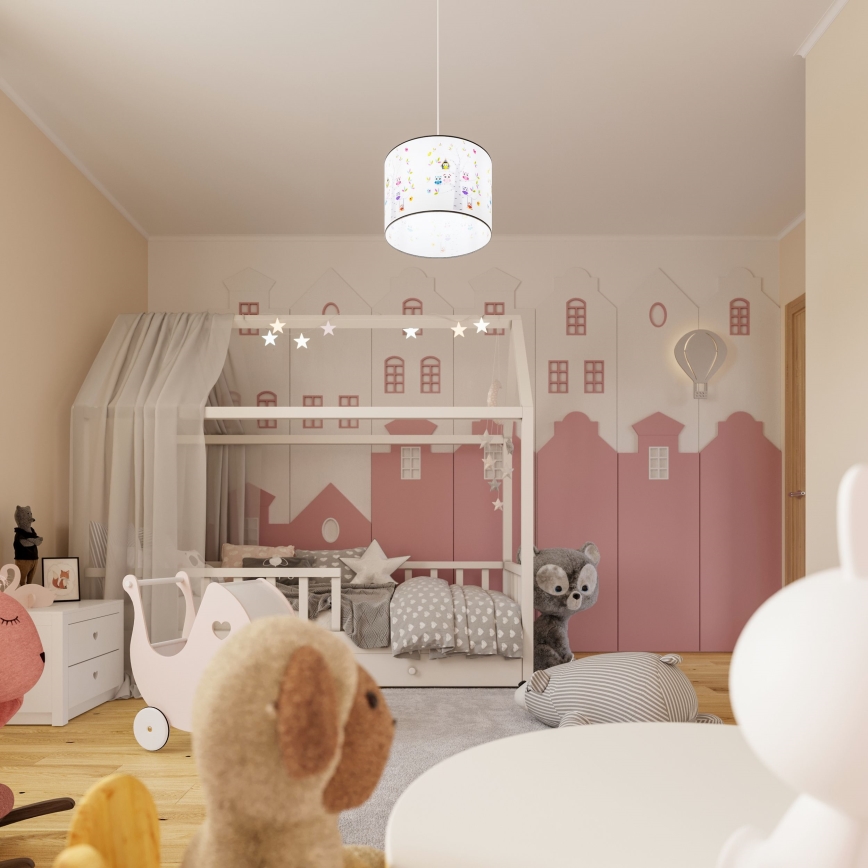 Children's chandelier on a string OWLS 1xE27/15W/230V d. 40 cm owls