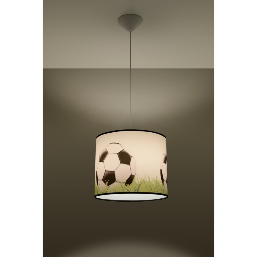 Children's chandelier on a string FOOTBALL 1xE27/15W/230V d. 30 cm football