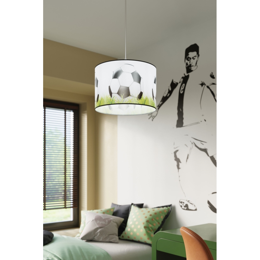 Children's chandelier on a string FOOTBALL 1xE27/15W/230V d. 30 cm football