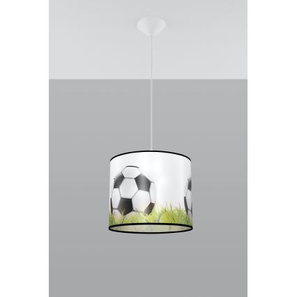 Children's chandelier on a string FOOTBALL 1xE27/15W/230V d. 30 cm football