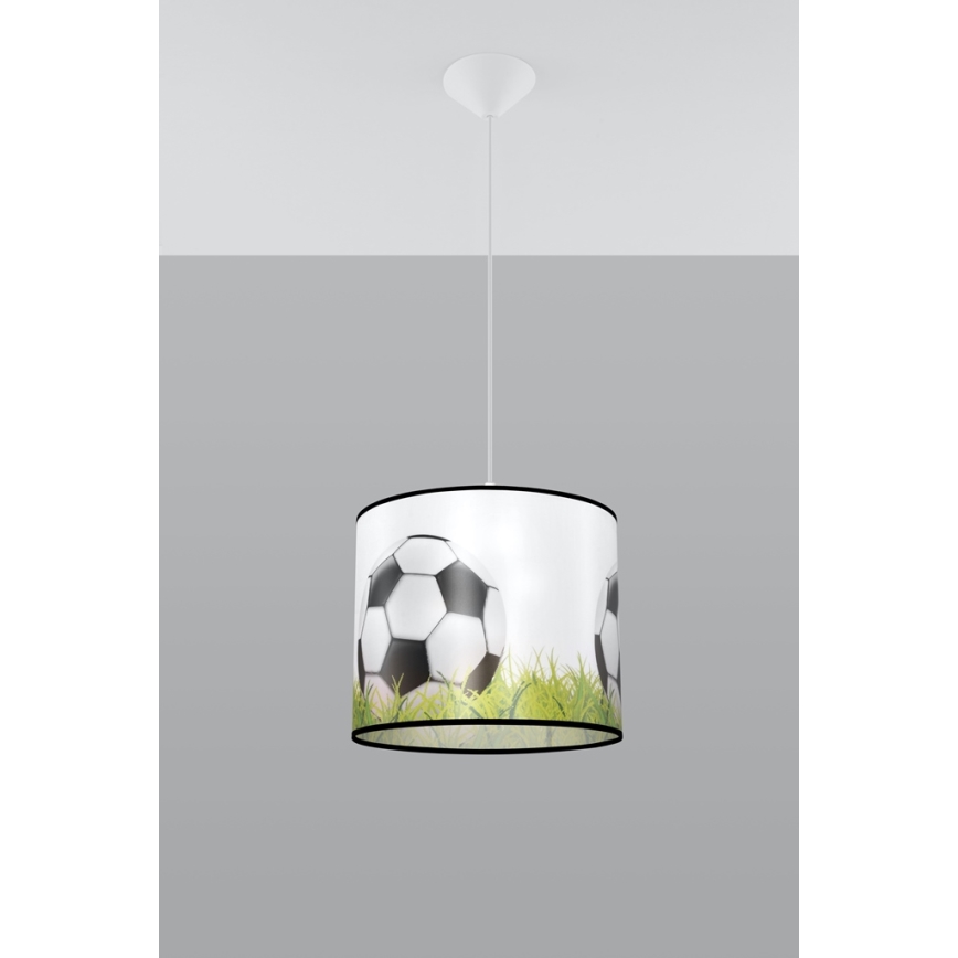 Children's chandelier on a string FOOTBALL 1xE27/15W/230V d. 30 cm football