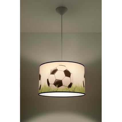 Children's chandelier on a string FOOTBALL 1xE27/15W/230V d. 40 cm football