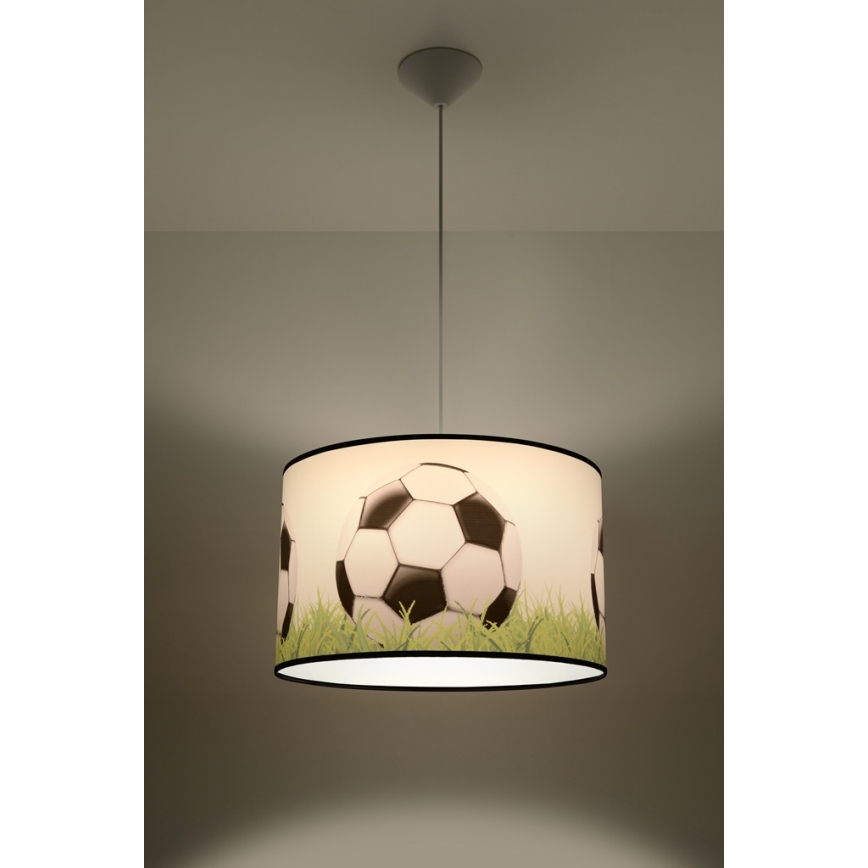 Children's chandelier on a string FOOTBALL 1xE27/15W/230V d. 40 cm football