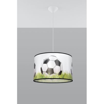 Children's chandelier on a string FOOTBALL 1xE27/15W/230V d. 40 cm football