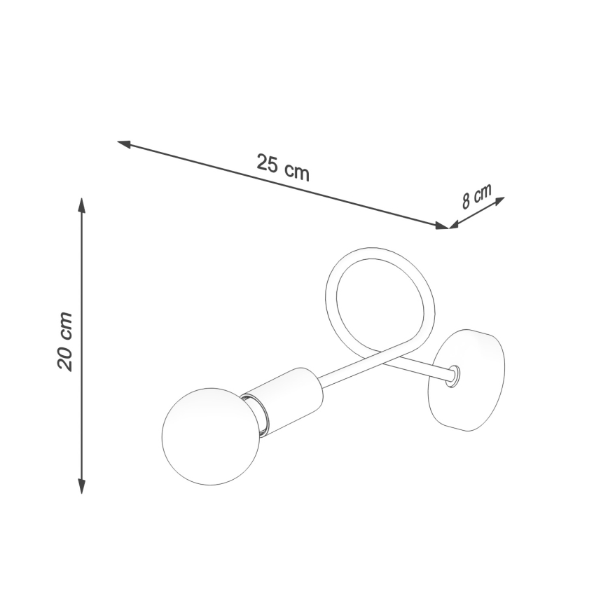Wall lamp LOOP 1xE27/15W/230V white