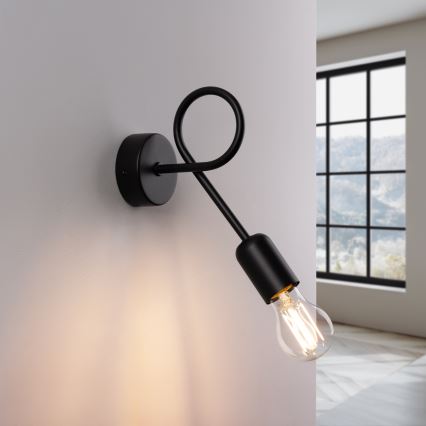 Wall lamp LOOP 1xE27/15W/230V black