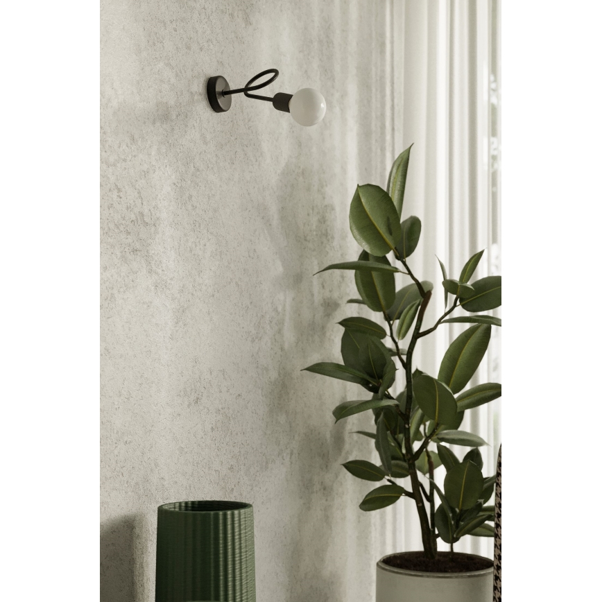 Wall lamp LOOP 1xE27/15W/230V black