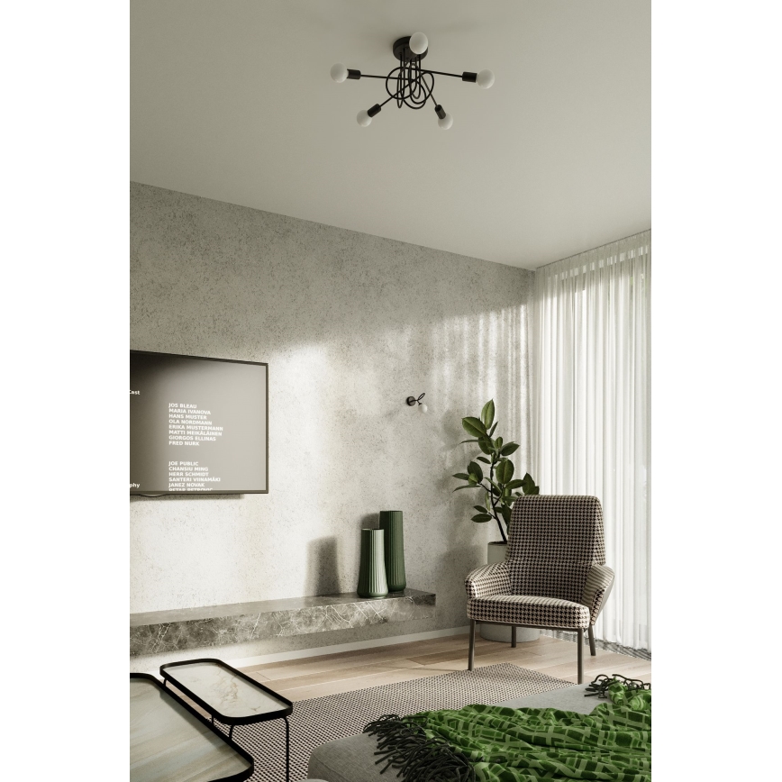 Wall lamp LOOP 1xE27/15W/230V black