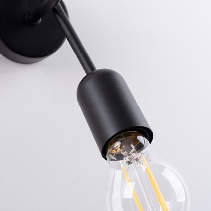 Wall lamp LOOP 1xE27/15W/230V black