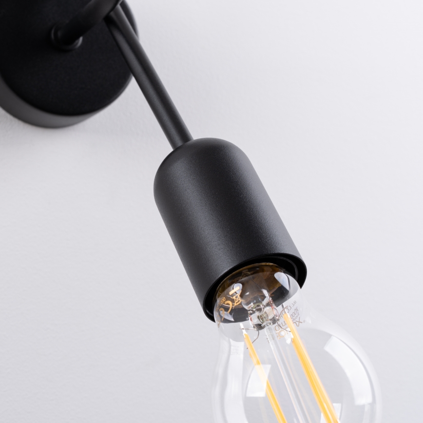Wall lamp LOOP 1xE27/15W/230V black