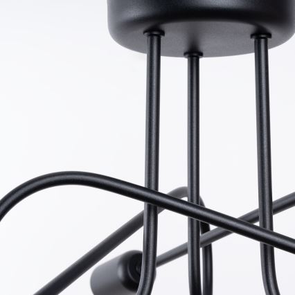 Surface-mounted chandelier LOOP 3xE27/15W/230V black