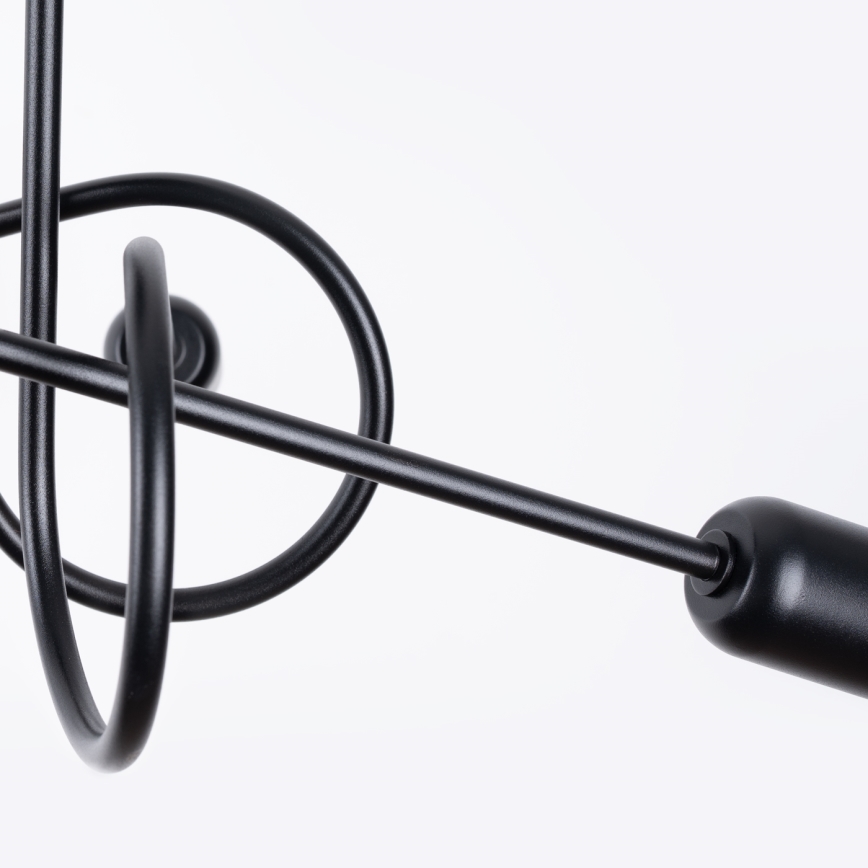 Surface-mounted chandelier LOOP 5xE27/15W/230V black