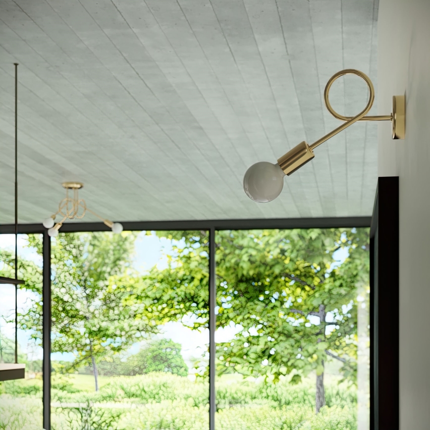 Wall lamp LOOP 1xE27/15W/230V gold
