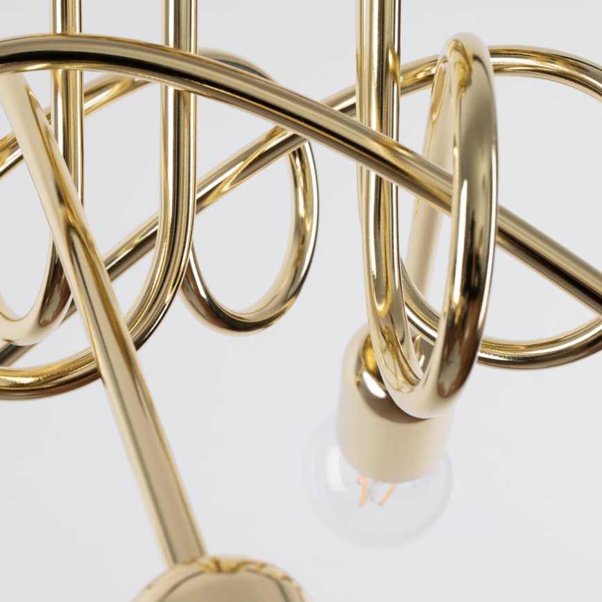Surface-mounted chandelier LOOP 5xE27/15W/230V gold