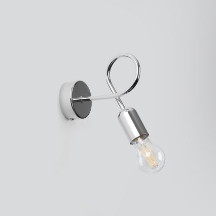 Wall lamp LOOP 1xE27/15W/230V shiny chrome