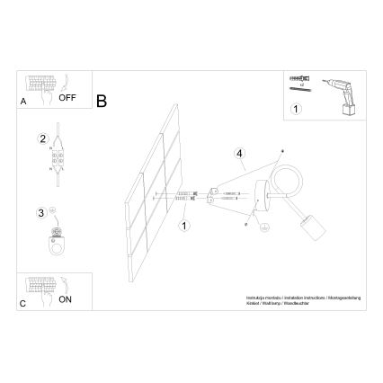Wall lamp LOOP 1xE27/15W/230V shiny chrome