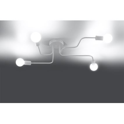 Surface-mounted chandelier VECTOR 4xE27/15W/230V white