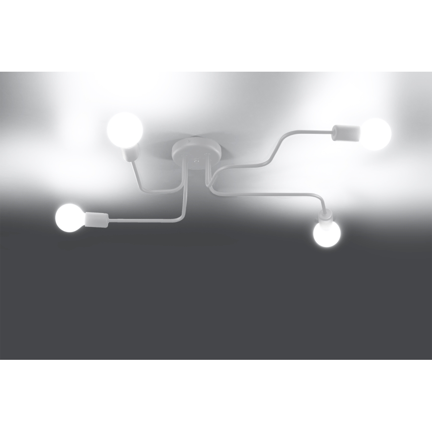 Surface-mounted chandelier VECTOR 4xE27/15W/230V white
