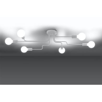 Surface-mounted chandelier VECTOR 6xE27/15W/230V white