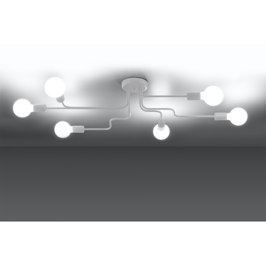 Surface-mounted chandelier VECTOR 6xE27/15W/230V white