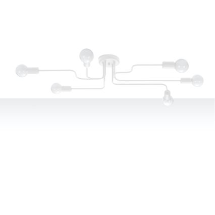 Surface-mounted chandelier VECTOR 6xE27/15W/230V white