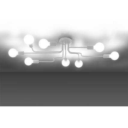 Surface-mounted chandelier VECTOR 8xE27/15W/230V white