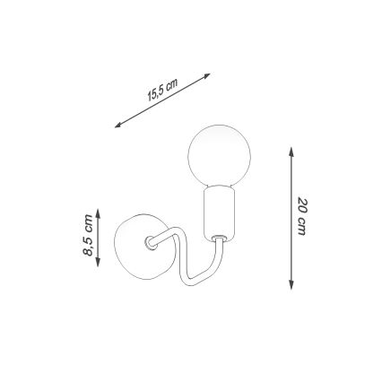 Wall lamp VECTOR 1xE27/15W/230V black