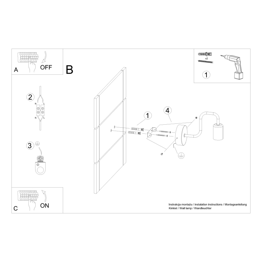 Wall lamp VECTOR 1xE27/15W/230V black