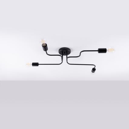 Surface-mounted chandelier VECTOR 4xE27/15W/230V black
