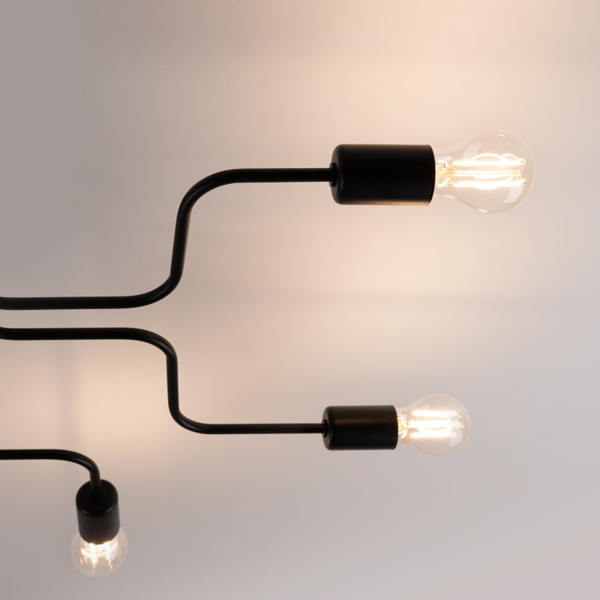 Surface-mounted chandelier VECTOR 6xE27/15W/230V black