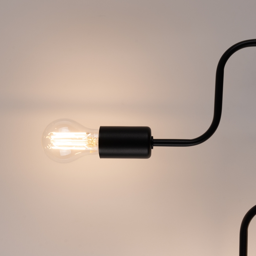 Surface-mounted chandelier VECTOR 6xE27/15W/230V black
