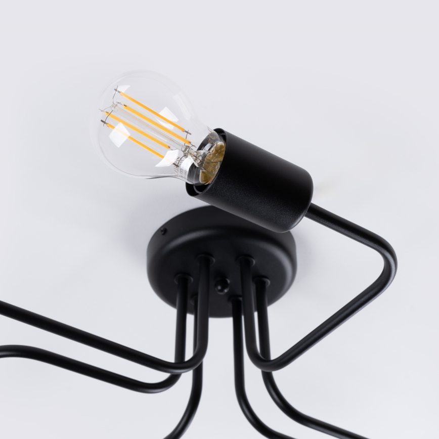 Surface-mounted chandelier VECTOR 6xE27/15W/230V black