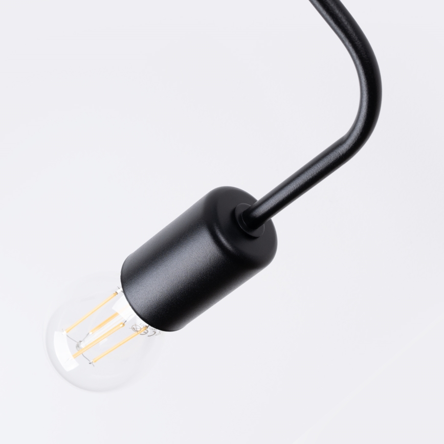 Surface-mounted chandelier VECTOR 6xE27/15W/230V black