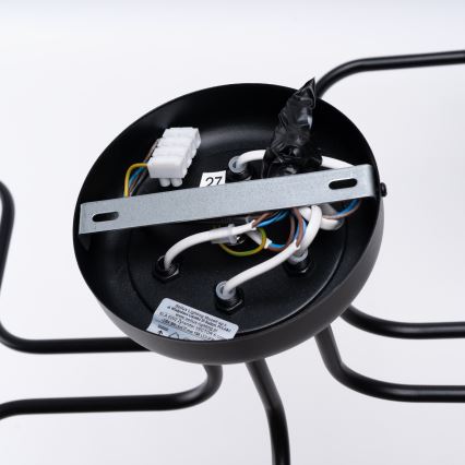 Surface-mounted chandelier VECTOR 6xE27/15W/230V black