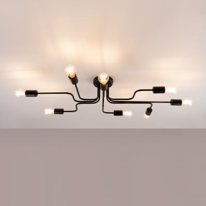 Surface-mounted chandelier VECTOR 8xE27/15W/230V black
