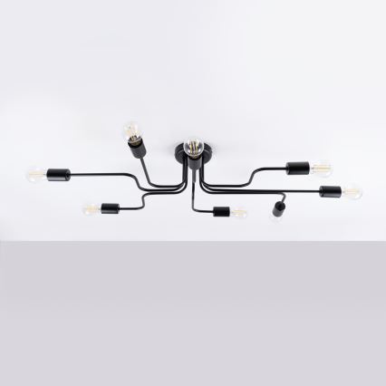 Surface-mounted chandelier VECTOR 8xE27/15W/230V black