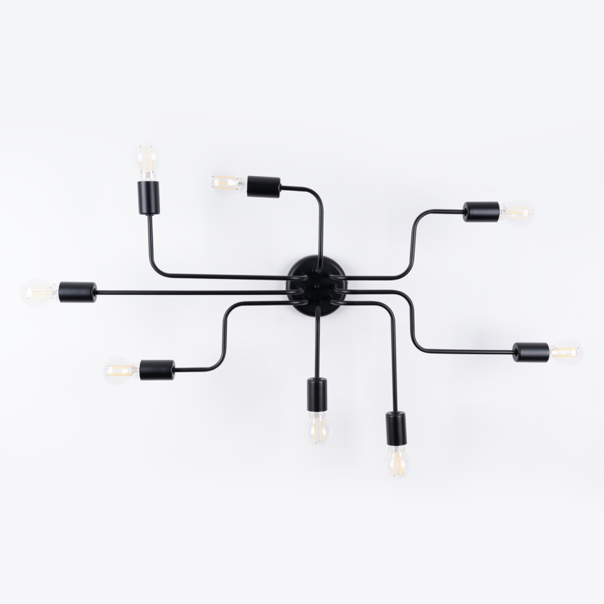 Surface-mounted chandelier VECTOR 8xE27/15W/230V black