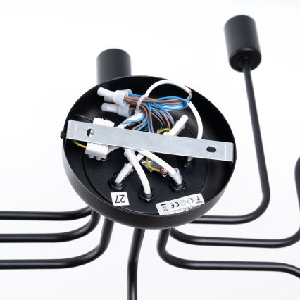 Surface-mounted chandelier VECTOR 8xE27/15W/230V black