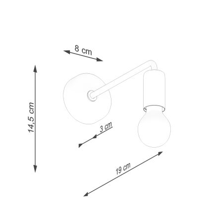Wall lamp NORAH 1xE27/15W/230V black
