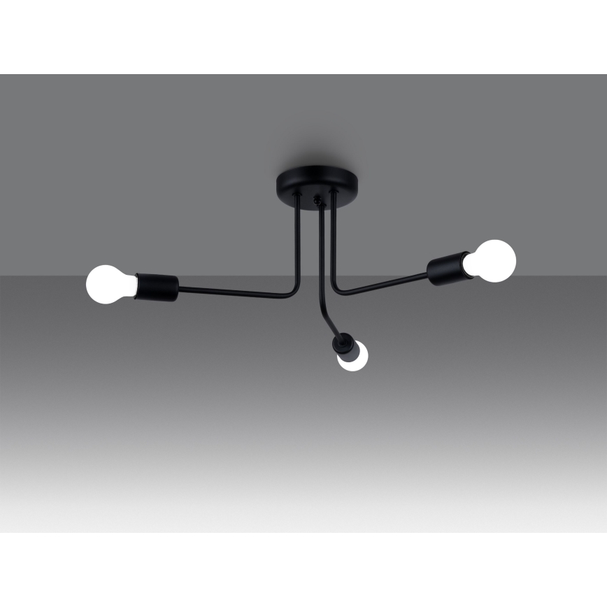 Chandelier on a pole NORAH 3xE27/15W/230V black