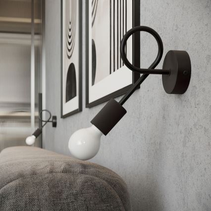 Wall lamp LEVAR 1xE27/15W/230V black