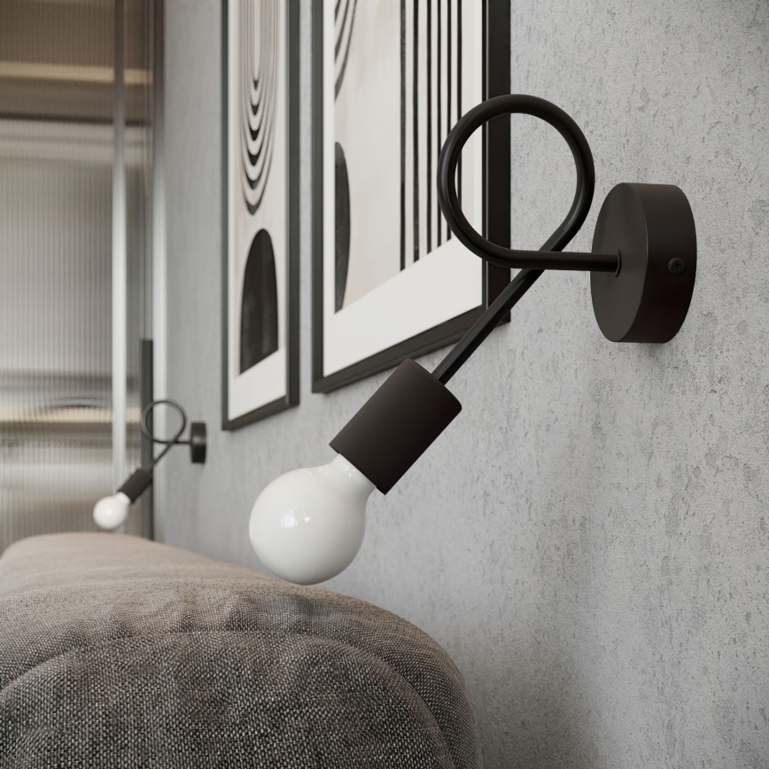 Wall lamp LEVAR 1xE27/15W/230V black