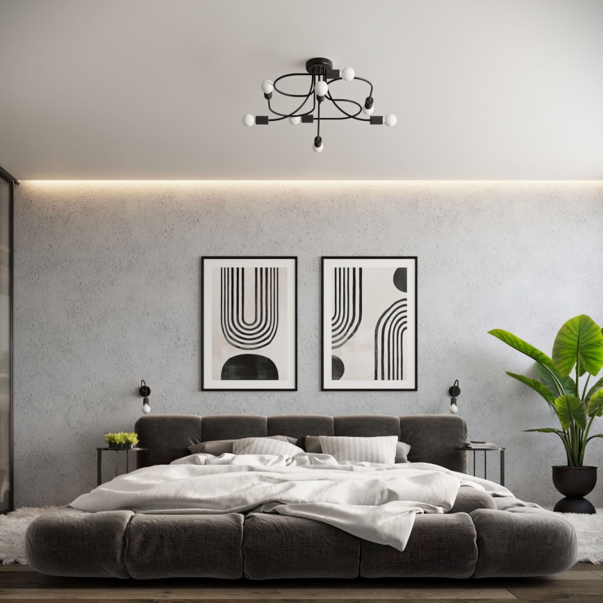 Wall lamp LEVAR 1xE27/15W/230V black