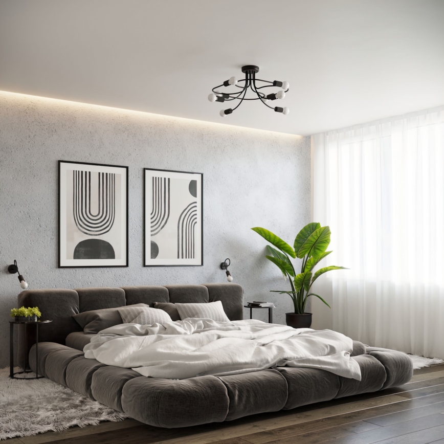 Wall lamp LEVAR 1xE27/15W/230V black