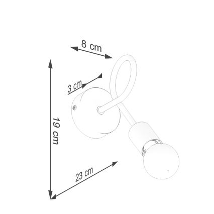 Wall lamp LEVAR 1xE27/15W/230V black