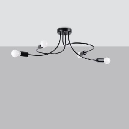 Chandelier on a pole LEVAR 4xE27/15W/230V black