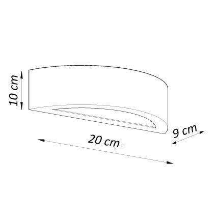 Wall light ATENA 1xE27/15W/230V 20 cm white