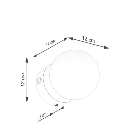 Wall light YOLI 1xG9/8W/230V white